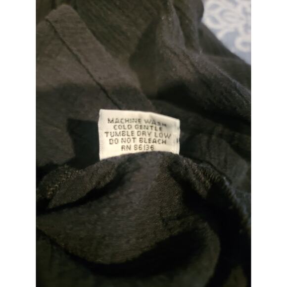 Bryn Walker Nolan Tunic Large Cowl Neck‎ Cotton Gauze Top Black - Picture 13 of 14